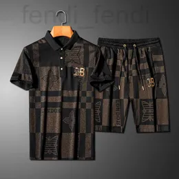 Herrspårsdräkter Designer Design Inspirerad kortärmad polo -uppsättning för mäns casual sport, tunn och fashionabla matchning med stiliga shorts, Summer Ruffian kläder