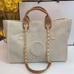 CC Designer Handbags Letter Evening Handbag Luxury Brand CH Tote Bag Pearl Label Canvas Beach Bags Women Lady Female Backpack Chain Small Backpacks EAQO