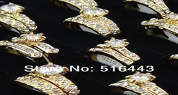 Grandi promozioni 20 pezzi gioielli di lusso zirconi cubici oro 18 carati P 2 in 1 anelli di fidanzamento matrimonio donna uomo A9077163185