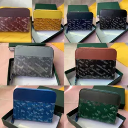 10A Marcas G Carteira De Couro Dente De Cão Bolsa De Cartão Novo Único Zíper Carteira Homens E Mulheres Moda Bolsa Designer Bolsa Tecido Venetas Bolsas De Couro Mini Design Colors240224