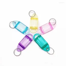 Keychains 25 Pieces Mixed Colours Keychain Key Label Luggage ID Tags El Number Classification Card With Keyrings