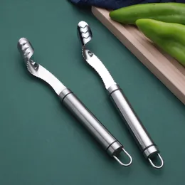 Pepper Corer Remover Creative 304ステンレススチールペッパーツールチリユーティリティガジェットキッチンヘルパーフルーツ野菜ツールQ953