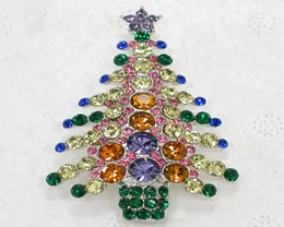 Todo lindo cristal strass árvore de natal pino broche presentes de natal broches c6803840551