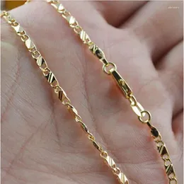 Chains Exquisite Fashion 18K Gold Filled Necklace For Women Men Size 16-30 Inch Jewelry Chain Wholesale