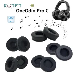 Acessórios kqtft veludo proteína pele respirável suor substituição earpads para oneodio pro c fones de ouvido peças earmuff capa almofada copos