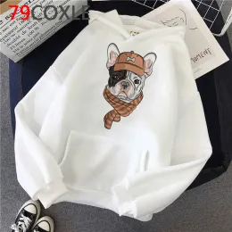 Sweatshirts Pug Dog French Bulldog Pugs Hoodies Female Graphic Grunge Ulzzang Women Hoody Kläder Grafik Ulzzang