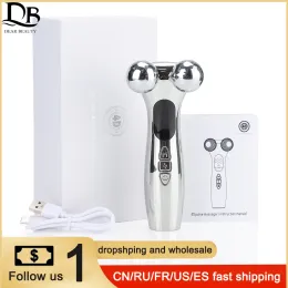 Enhet EMS Ansiktsrulle Massager Mikrokrafter Face Lyftmaskin Vface Rollermassager Skinföryngring Antiwrinkle Beauty Device