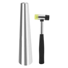 Tools 1 Set Bracelet Mandrel with Rubber Hammer, Round Stainless Steel Bracelet Stick Bangles Sizer Measuring Tool for Jewelry