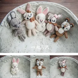 Born Pography Props Bunny Doll Bunted Mohair Cartoon Rabbit Toy Fotografia Akcesoria Studio Potrzenia PO 240220