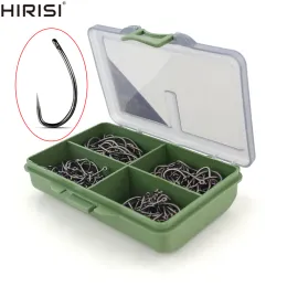 Fishhooks 200 pieces Carp Fishing Hook PTFE Coated High Carbon Stainless Steel Barbless Fish Hooks With Box Fishing Accessories