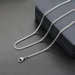 Whole 2MM Stainless Steel Silver Color Chain Necklace Size 45CM 50CM 55CM Fashion Gift Jewelry Fit Pendant Drop Chains251Y