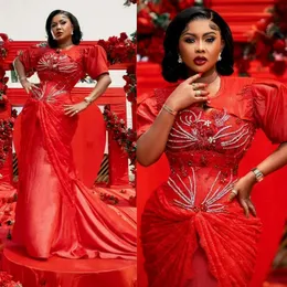 ASO EBI Plus Size Sukienki balowe długie sukienki wieczorowe eleganckie z kurtkami syrena formalna sukienka z koronkowymi koralikami suknia urodzinowa na specjalne okazje NL564