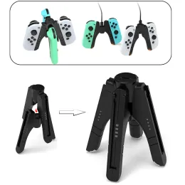 Nintendo Switch oled Handle Detachable Grip Charger for Joyconハンドルコントローラーゲームアクセサリーの充電剤4 in 1充電スタンド