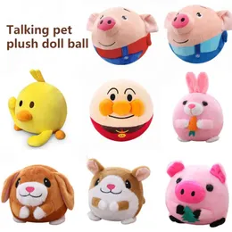 Pet Plüsch Puppe Ball Sprechen Interaktives Spielzeug Zubehör Bounce Erholung Hund Elektronische Freizeit Liefert y240220