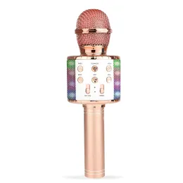 Speakers Wireless Bluetooth Speaker Home Mic Microphone Flash LED Light Handheld Microphone Mobile Phone Music Player