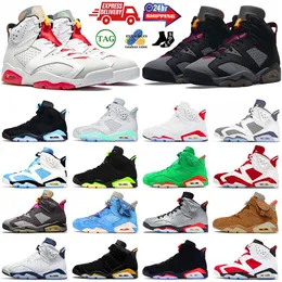 Jumpman 6 męskie buty do koszykówki Travis 6s Aqua British Khaki Cool Grey Białe Toro Bravo Black Brown Kelp Electric Green Trainers J6 Sneakers