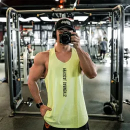 Men's Tank Tops Fashion Clothing Men Vest Cotton Round Neck Sleeveless T-Shirt Gym Exercise Fitness Running Training Bodybuilding Top