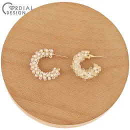 Stud Cordial Design 30pcs 21*25mm Kristallohrringe Bolzen/DIY -Schmuckzubehör/handgefertigte/Imitation Perle/Schmuckfunde Komponenten