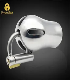 CASTO BIRD Dispositivo di lusso maschile Gabbia per pene in acciaio inossidabile con tappo in titanio PA Magic Lock Giocattolo del sesso BDSM A294 2110134817188