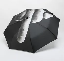 Master Creative Design Malse Finger Paraply Rain Windproof Up Yours Paraply Creative Folding Parasol Fashion Impact Black Umbre1218239