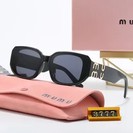 Óculos de sol Mui óculos de moda designer oval glass de sol de óculos de sol Anti-radiação Lentes polarizadas UV400 mensagens retro retro com Original018W