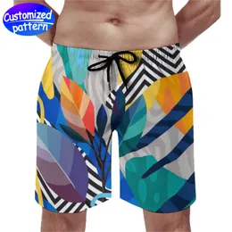 Pantaloni da spiaggia da uomo personalizzati con tasca traspirante e confortevole, non facile da pilling, coulisse foderata in tessuto a rete, sciolto, casual, pelle pesca, 170 g, contrasto di colore