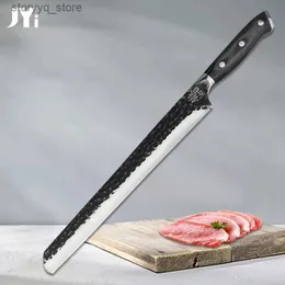 Kitchen Knives Stainless Steel Kitchen Knives Chef Sushi Sashimi Ham Slicing Cutting Cleaver Handmade Forged Bread Fruit Knife Q240226