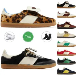 2024 Designer Scarpe casual Galles Bonner Leopardo Marrone scuro Argento metallizzato Nucleo nero Nucleo nero Scarpe da ginnastica per uomo Donna Appartamenti chaussure Scarpe da ginnastica di lusso