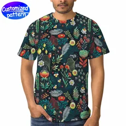 Özel Yetişkin Tam Baskı T-Shirt Erkek ve Kadınların Nefes Alabilir Teri Emilim Çift katlı manşetler küçülmüyor Polyester eğlence 202g forestgreen deforme değil