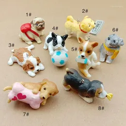 Charms 30-50mm Fashion Craft Animal Jewelry Harts 3D Pet Dog Valp för nyckelring som gör hängen hängande handgjorda DIY-material1287o