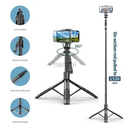 Selfie-Einbeinstative L16 1530 mm kabelloses Selfie-Stick-Stativ mit Fernbedienung Balance Steady Shot Video-Einbeinstativ für Action-Kamera-Telefon 24329