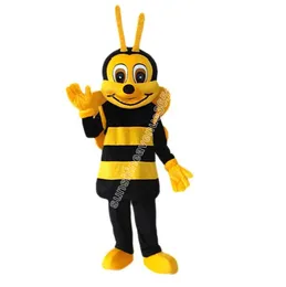 Novo adulto realista leve pouco abelha mascote traje personalizado fantasia tema fantasia vestido