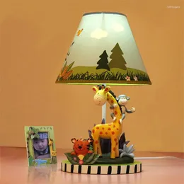 Table Lamps Nordic Cartoon Animal Giraffe Kids Room Bedroom Bedside Desk Lamp Children's Decor Study Cute Lights