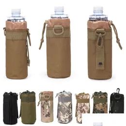 Уличные сумки Спортивный тактический чехол Molle Сумка для бутылки с водой Пакет для гидратации Assat Боевой камуфляж No11-655 Прямая доставка на открытом воздухе Dhmif