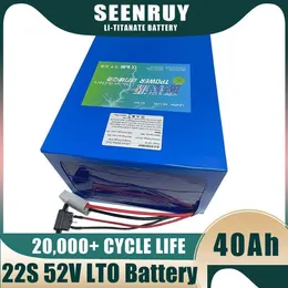 Piller Seenruy 22 Serisi 52V 40AH Lityum Pil LTO 3500W 4000W Elektrikli Scooter Motor Döngüsü Damla Teslimat Elektronikleri Charg DHZX5