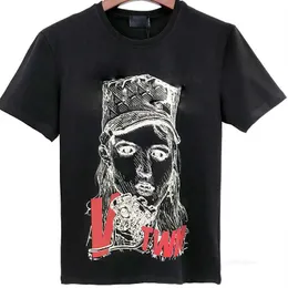 Projektant 22SS 100% bawełniany graffiti Designer T-shirt Mens Wysokiej jakości swobodne koszulki Lato krótkie rękawie Hip Hop Tops TEE TEE Punk Print Letter Man Wo Designero8L5