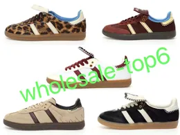 2023 Wales Bonner Leopard Pony Tonal Cream White notitle Cow Print Core Black SPORTY Rich Silver Designer Skateschuhe Rot Weiß Grün Männer Frauen Sport Sneakers 36-45