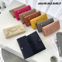 Fashion Motorcycle Wallet Women Large Capacity Long Money Clip Niche Design Retro Clutch 031424