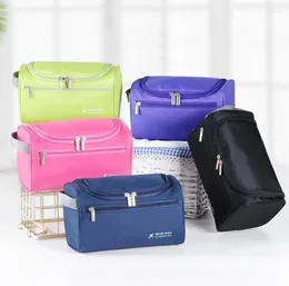 Cosmetic Bags DHL30pcs Men Oxford Plain Large Capacity Multifunctioanl Travel Makeup Bag