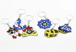 أعلى جودة سلسلة القراصنة سلسلة المفاتيح PVC Soft Gel Key Rings أزياء المجوهرات الهالوين الهدية الهدية الكاملة Ship7984227