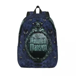Рюкзак Haunted Mansion с логотипом, рюкзак для ноутбука, женский и мужской базовый рюкзак для школьников, сумка для школьников на Хэллоуин, гримаса, сумка с призраками