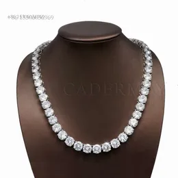 Cadermay S Sterling Sier 12Mm 10Mm Trendy Hip-Hop Jewelry Tennis Chain Colar Vvs Iced Out Moissanite Diamond