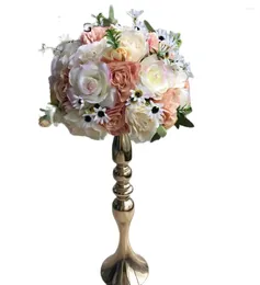 Flores decorativas 10 pçs/lote mixcolor casamento estrada bola de chumbo mesa artificial peça central decoração flor 30cm tongfeng