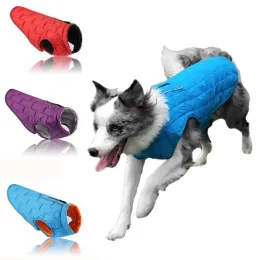 Jackets Winter Warm Pet Jacket Vest for Small Mid Dogs Coat Reversible Dog Clothes Waterproof Puppy Clothing Chihuahua Bulldog Costume