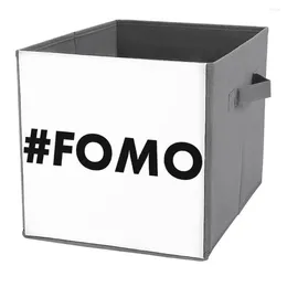 Förvaringspåsar FOMO Folding Box Bins Multifunktionell grafisk vintage lagrade leksaker Supermjuka bärbara resor