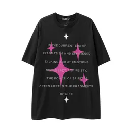 High Street Hot Diamond Letters Stampa digitale semplice personalizzata T-shirt per coppia a maniche corte ampia e comoda