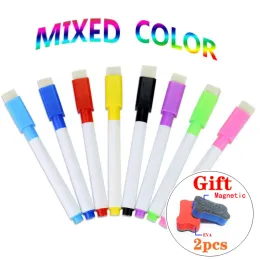 Markers 40 Stück bunte Whiteboard-Marker für Schule, Whiteboard, Dryerase-Stift mit feiner Spitze, Kinder mit Radiergummi, magnetische Gummi-Marker zum Schreiben