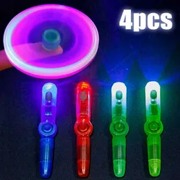 Finger Toys 3-in-1 LED Light Spinning Pen Fingertip Ballpoint Toy Glow-in-the-dark Cool Fidget Spinner Kids Adult Decompression yq240227