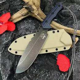 Special Offer A2284 Strong Straight Knife VG10 Satin/Stone Wash Drop Point Blade Full Tang G10 Handle Outdoor Survival Tactical Knives with Kydex
