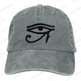 Basker öga av ra horus egyptisk gud mode unisex bomull baseball cap klassisk vuxen justerbar män kvinnor denim hatt